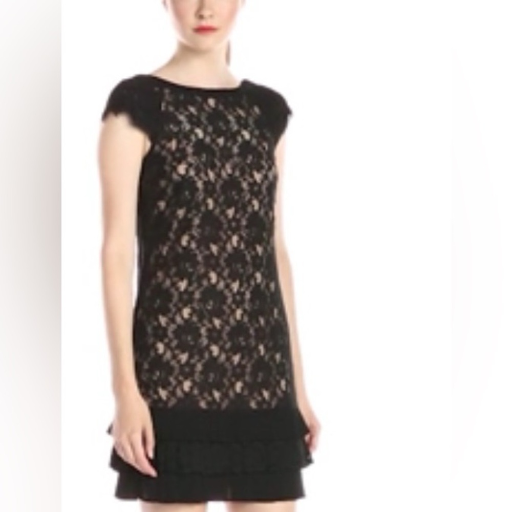 Jessica Simpson Elegant Black Lace Dress